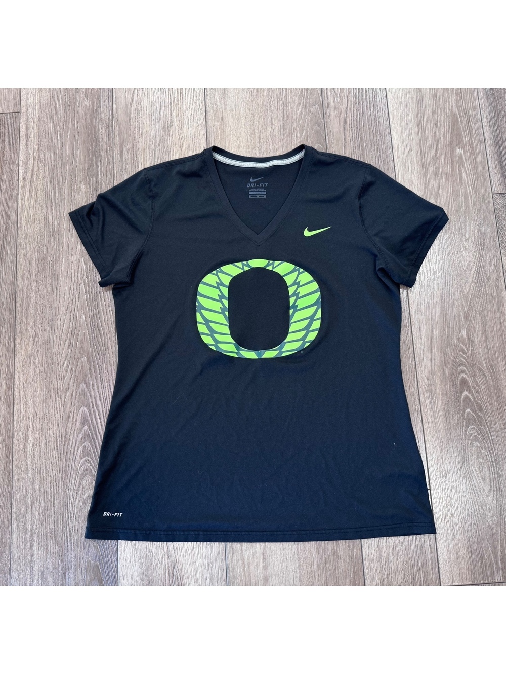 Nike Dri-FIT University of Oregon Black V-Neck T-Shirt
